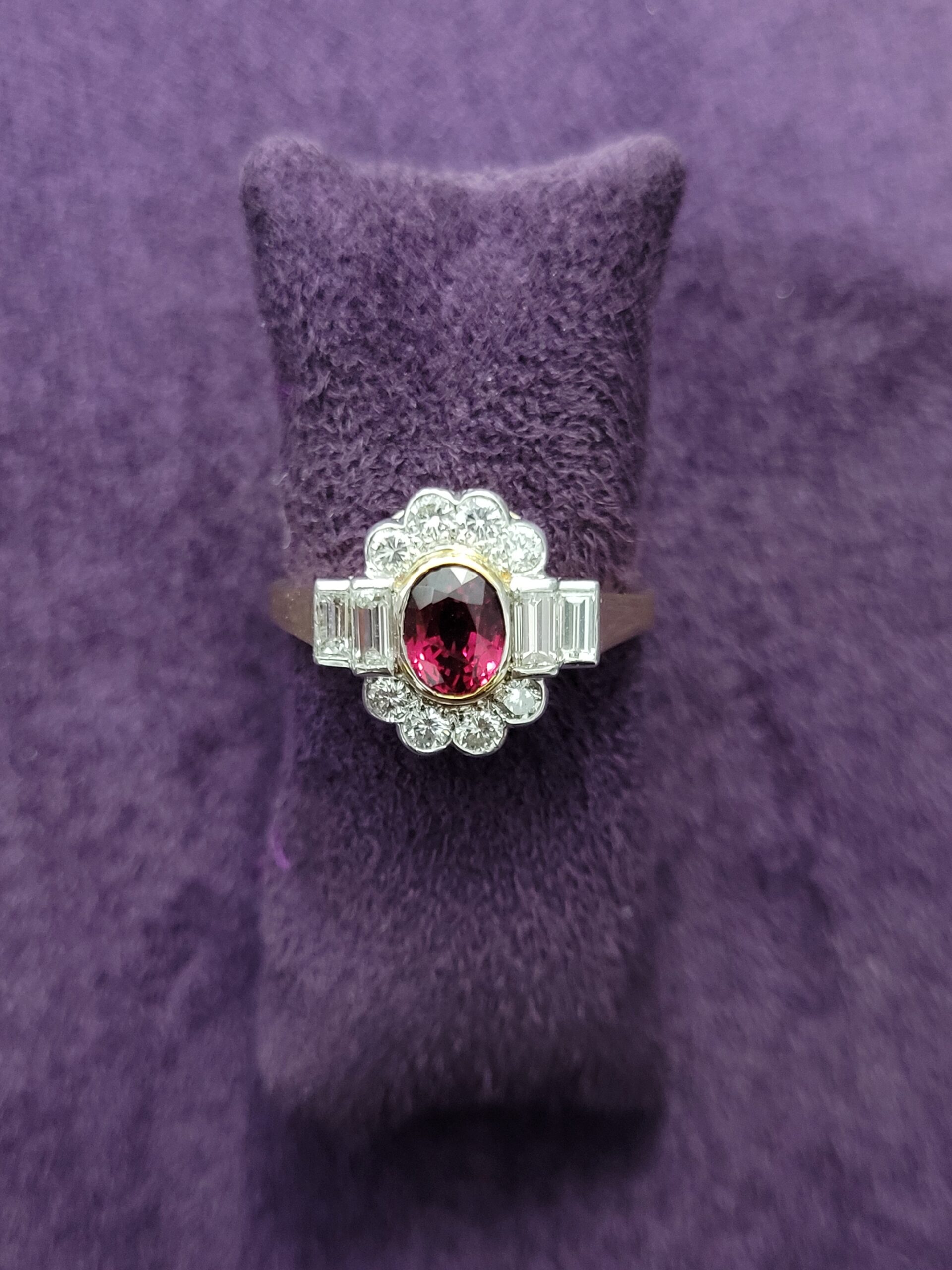 Antique, Belle Époque Ruby and Diamond Ring, 18ct Yellow Gold – Antique Ring  Boutique